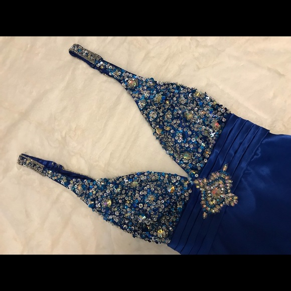 Dresses & Skirts - Dazzling Blue dress with Gems